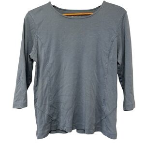 Royal Robbins Blue 3/4 Sleeve Cotton Shirt Size Large